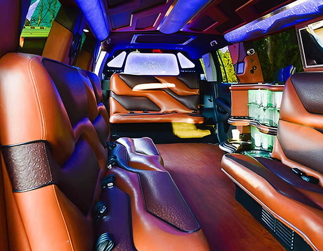 limo with disco floor