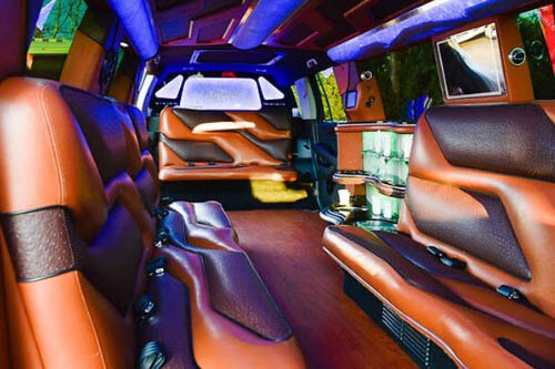 Leather interiors on Escalade limousine Pittsburgh