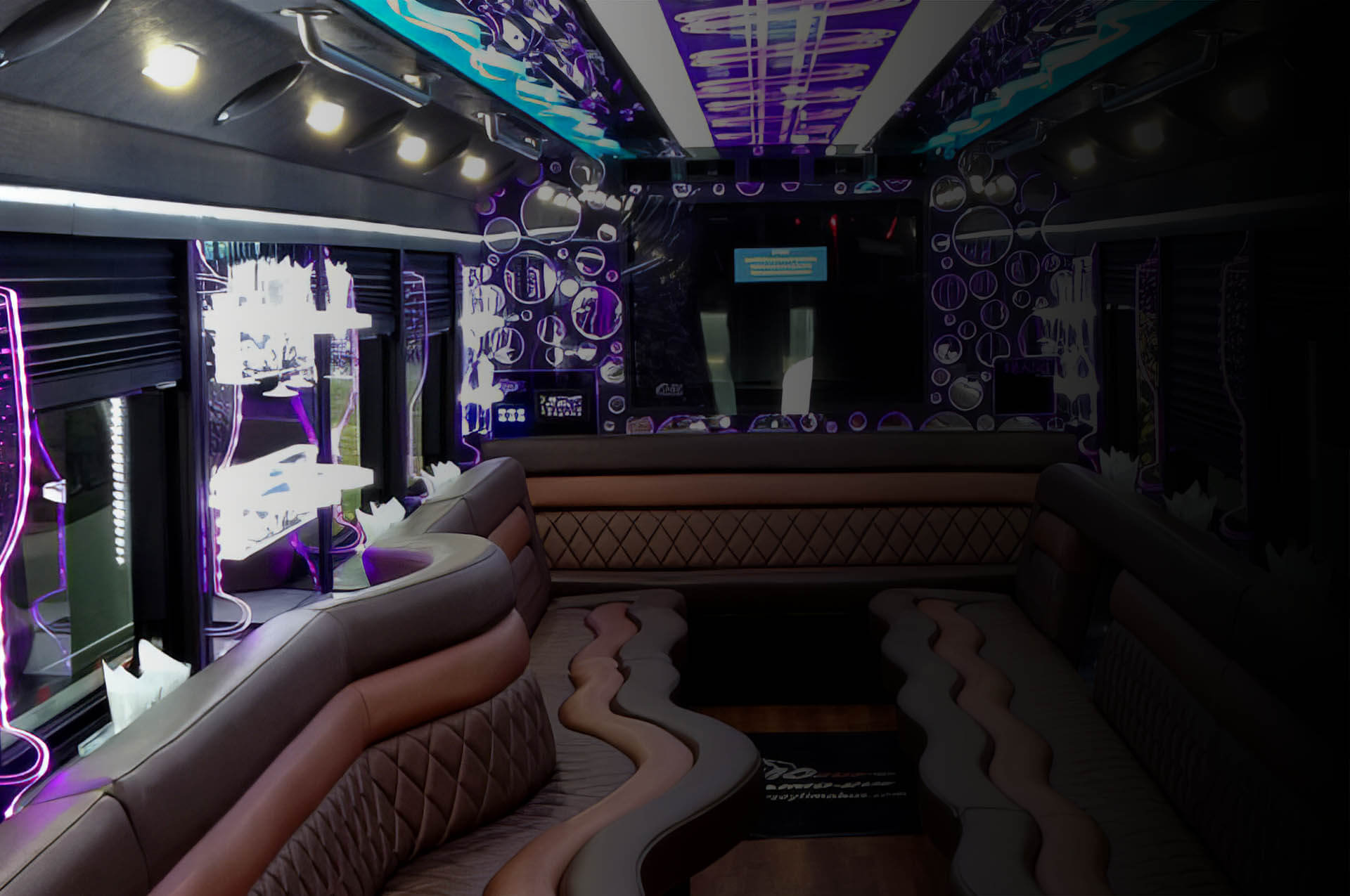 philly party bus interior