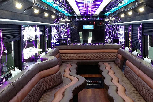 leather seats and neon lights